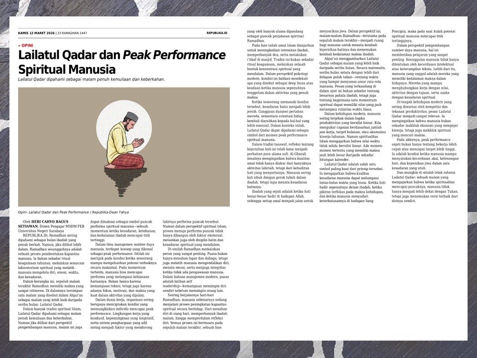Lailatul Qadar dan Peak Performance Spiritual Manusia